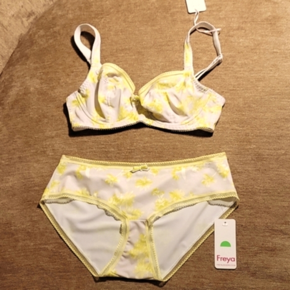 2 Pc Freya Lime Light Matching Lingerie Set "Zest" Color